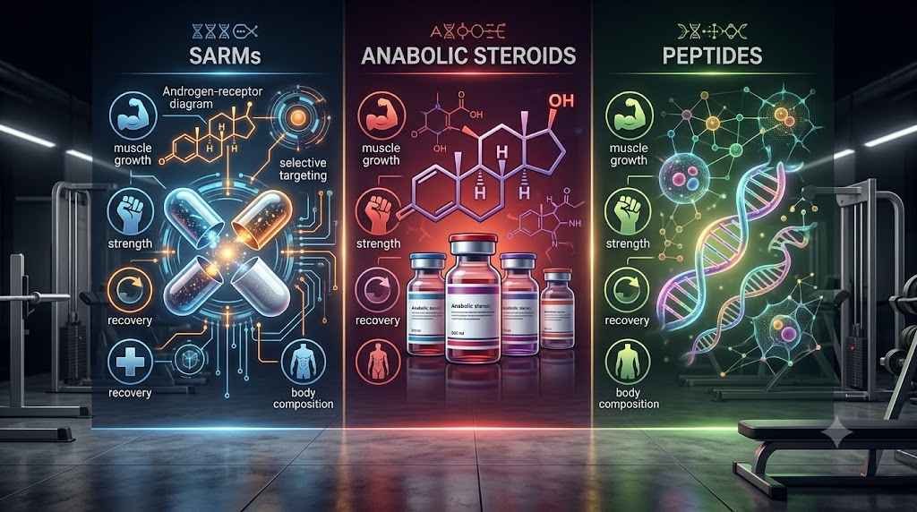 SARMs vs steroids vs peptides