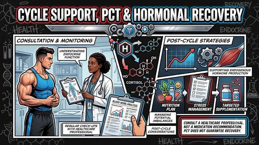 Cycle support and post-cycle therapy in bodybuilding