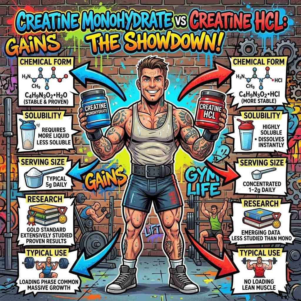 Creatine Monohydrate vs Creatine HCL